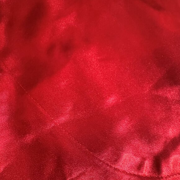 Vintage Red, Satin Sleep Shirt by Adonna - Picture 5 of 7